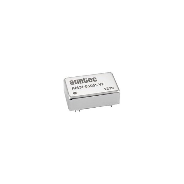 Aimtec DC to DC Converter, 12V DC to 5V DC, 3VA, 0 Hz, Nickel Coated Copper - AM3T-1205S-VZ