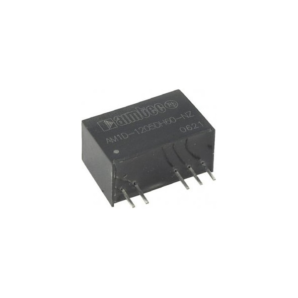 Aimtec DC to DC Converter, 5V DC to 5/-5V DC, 1VA, 0 Hz, Plastic - AM1D-0505DH30-NZ