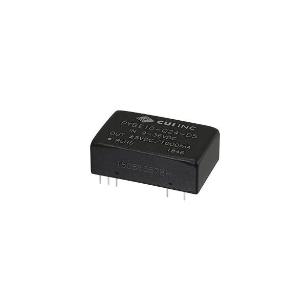 Cui Inc DC to DC Converter, 48V DC to 12V DC, 10VA, 0 Hz - PYBE10-Q48-S12