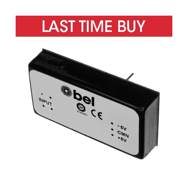 Bel Power Solutions DC to DC Converter, 9-18V DC to 12/-12V DC, 10VA, 0 Hz, Through Hole - DFC10U24D12