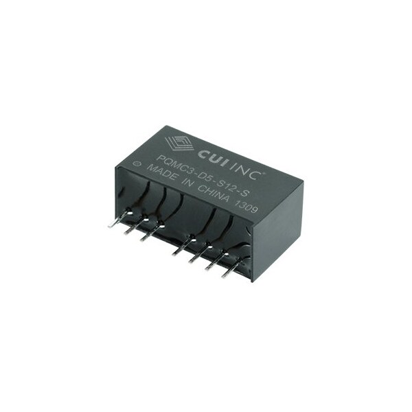 Cui Inc DC to DC Converter, 5V DC to 12/ -12V DC, 2.5VA, 0 Hz - PQMC3-D5-D12-S