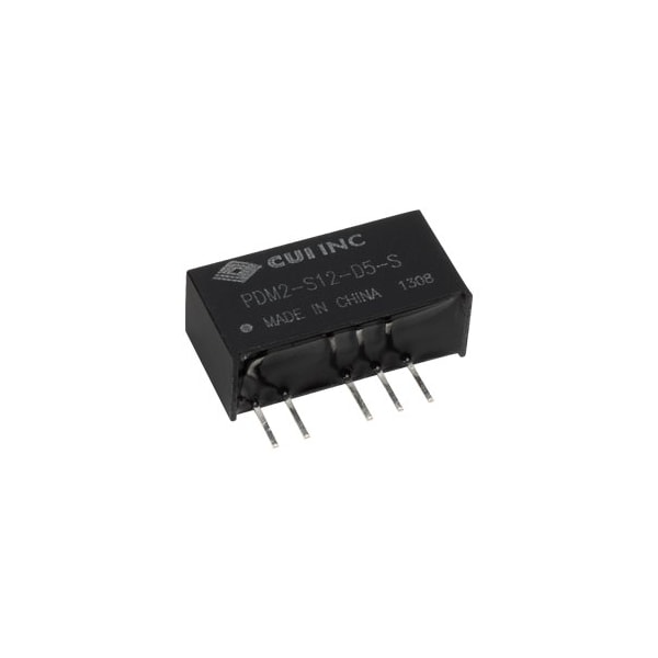 Cui Inc DC to DC Converter, 24V DC to 12/ -12V DC, 2VA, 0 Hz - PDM2-S24-D12-S