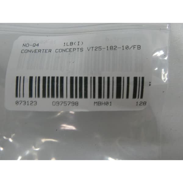 Converter Concepts DC to DC Converter, 10-40V DC to 28V DC, 0 Hz - VT25-182-10/FB