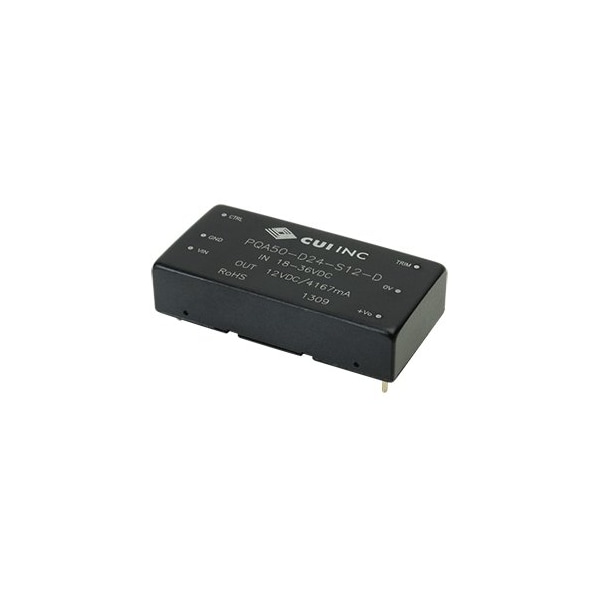 Cui Inc DC to DC Converter, 48V DC to 5V DC, 50VA, 0 Hz - PQA50-D48-S5-D