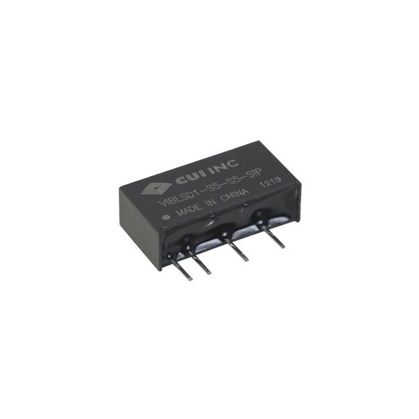 Cui Inc DC to DC Converter, 12V DC to 12V DC, 1VA, 0 Hz - VIBLSD1-S12-S12-SIP