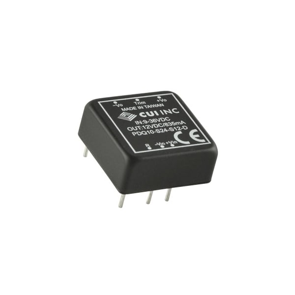 Cui Inc DC to DC Converter, 48V DC to 3.3V DC, 8.25VA, 0 Hz - PDQ10-Q48-S3-D