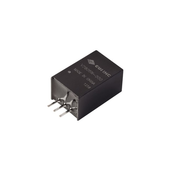 Cui Inc DC to DC Converter, 9-72V DC to 5V DC, 2.5VA, 0 Hz - V7805W-500