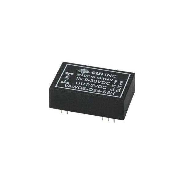 Cui Inc DC to DC Converter, 48V DC to 3.3V DC, 3.3VA, 0 Hz - VAWQ6-Q48-S3R3H
