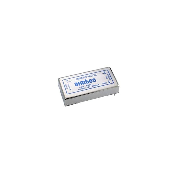 Aimtec DC to DC Converter, 24V DC to 15/-15V DC, 30VA, 0 Hz, Nickel Coated Copper - AM30EW-2405DZ