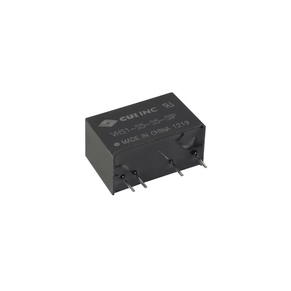 Cui Inc DC to DC Converter, 5V DC to 5V DC, 1VA, 0 Hz - VHS1-S5-S5-SIP