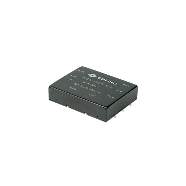 Cui Inc DC to DC Converter, 48V DC to 3.3/ 12/ -12V DC, 30VA, 0 Hz - PYB30-Q48-T312