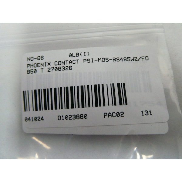 Phoenix Contact FIBER 18-30V-DC OTHER CONVERTER - PSI-MOS-RS485W2/FO 850 T