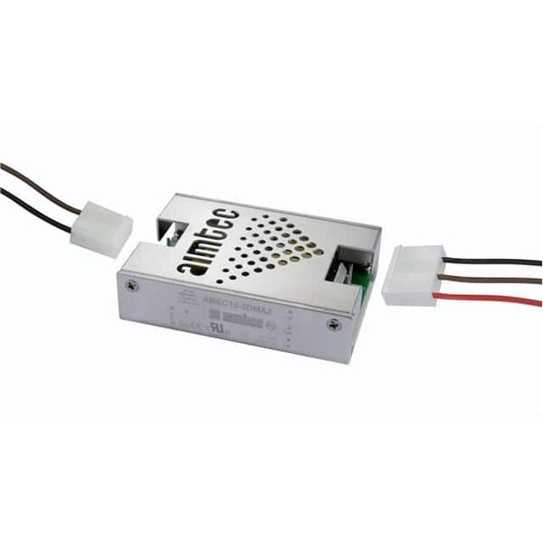 Aimtec AC/DC to DC Converter, 90-264V AC/130-370V DC to 5/-5V DC, 15VA, 47 to 440 Hz, Metal - AMEC15-5DMAZ