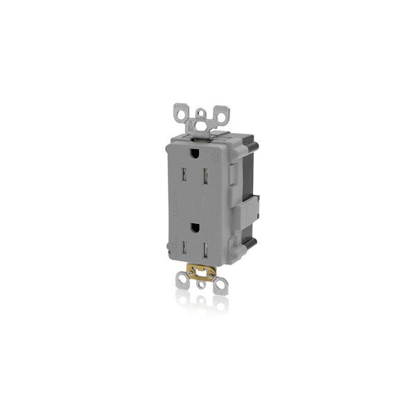 Leviton Surge Suppressor, 125V, 2 Poles, 3 Wires + Self-Ground - MT528-GY