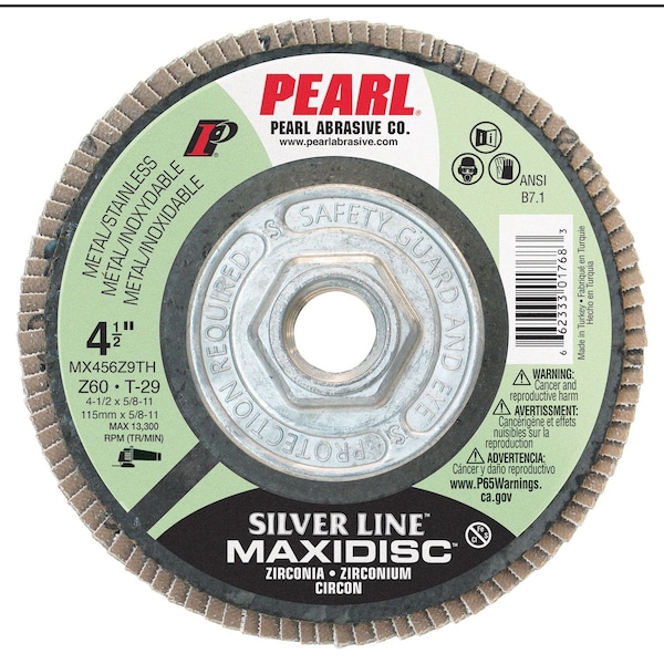 Disco de láminas Pearl Silver Line ZC Maxidisc 4-1/2 x 5/8-11 Z-60 T-29 - MX456Z9TH