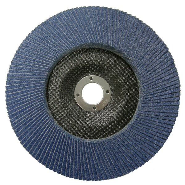Disco abrasivo de solapa Weiler Big Cat de 7", plano (TY27), 60Z, 7/8" - 50824.