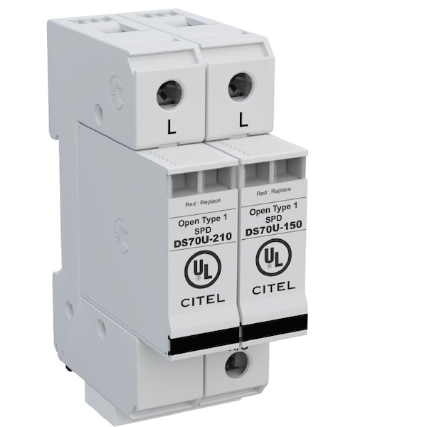 Citel Surge Protection Device, 1 Phase, 120/240V, 2 Wires - DS72US-120T/NN