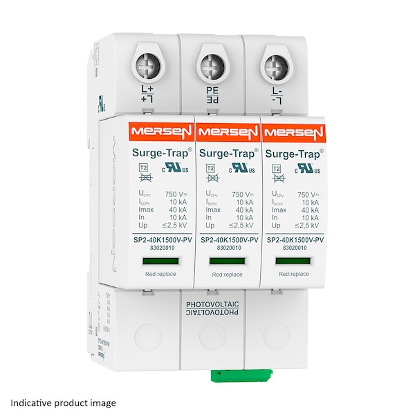 Mersen Surge Protection Device, 1500V DC, 3 Poles - 83020158