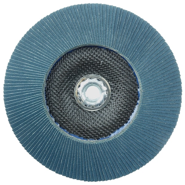 Weiler 7" Disco de Aletas Abrasivas Big Cat, Plano (TY27), 80Z, 5/8"-11 UNC - 50845