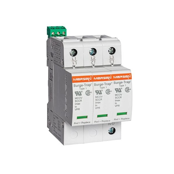Mersen Surge Protection Device, 3 Phase, 240V AC, 3 Poles, 2 Wires - STP240D07M