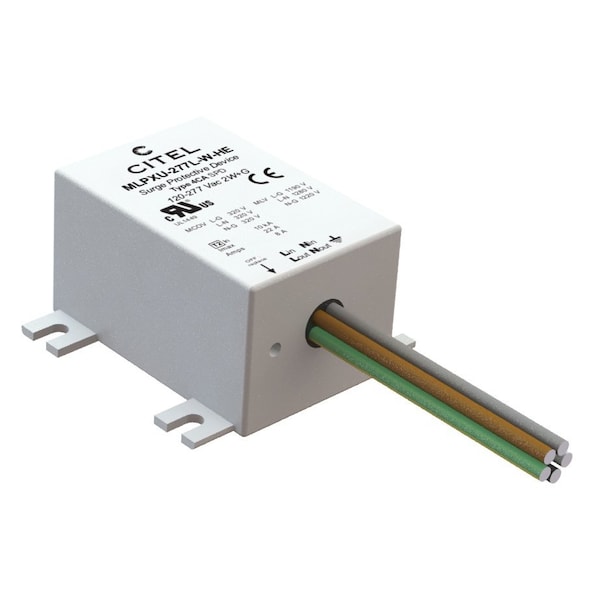 Citel Surge Protection Device, 1 Phase, 277V, 2 Poles, 2 Wires - MLPXU-277L-W-HE-EX​