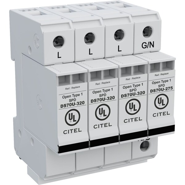 Citel Surge Protection Device, 3 Phase, 230/400V, 4 Wires - DS74US-230Y