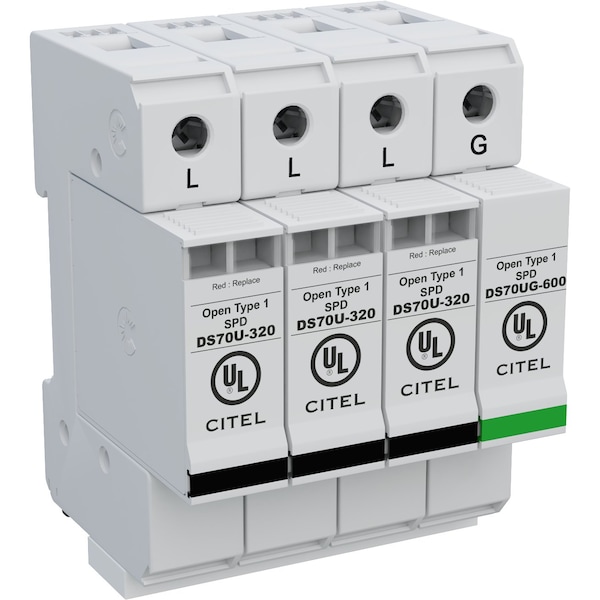 Citel Surge Protection Device, 3 Phase, 240V, 3 Wires - DS74US-240D/G