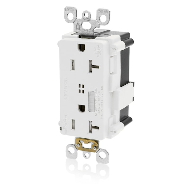 Leviton Surge Suppressor, 125V, 2 Poles, 3 Wires + Self-Ground - MT738-W