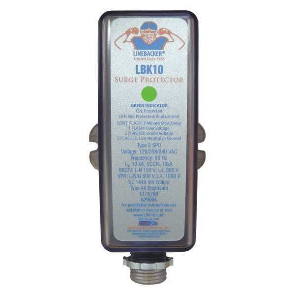 Supco Surge Protection Device, 1 Phase, 120/240V, 2 Poles, 2 Wires - LBK10