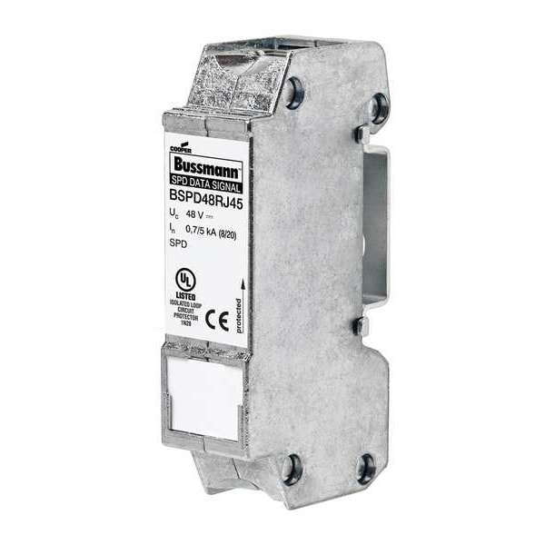 Eaton Bussmann Surge Protection Device, 1 Phase, 48V, 1 Poles, 2 Wires - BSPD48RJ45