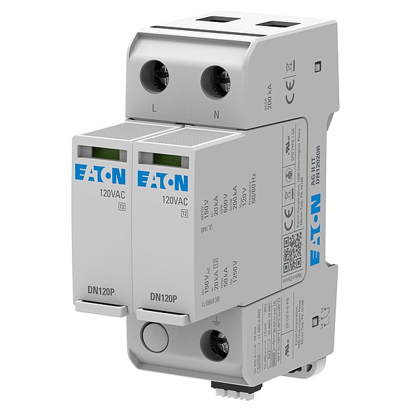 Eaton Surge Protection Device, 2 Phase, 120V, 2 Poles, 2 Wires - AGDN12020R