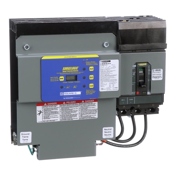 Square D Surge Protection Device, 3 Phase, 277/480V AC, 3 Poles, 4 Wires, 160kA - HL4IMA16C