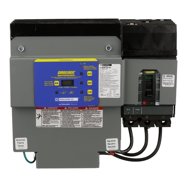 Square D Surge Protection Device, 3 Phase, 277/480V AC, 3 Poles, 4 Wires, 160kA - HL4IMA16C