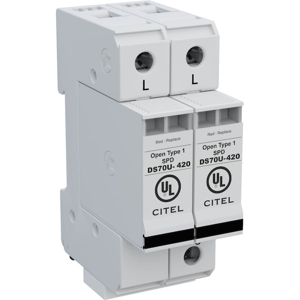 Citel Surge Protection Device, 1 Phase, 240/480V, 2 Wires - DS72US-240T/NN