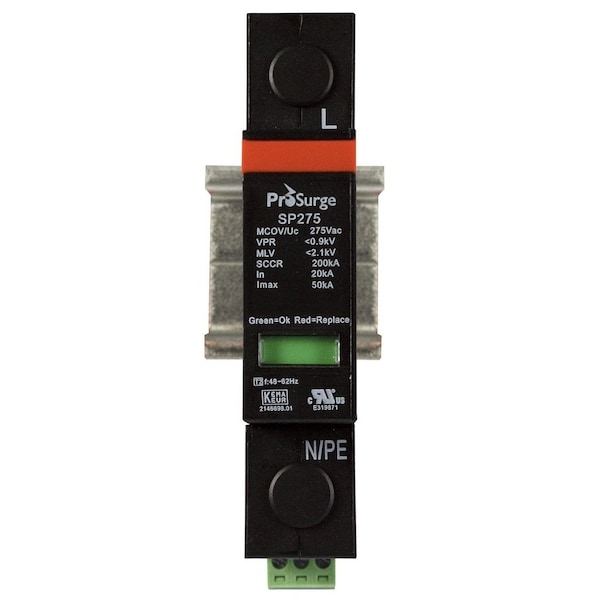 Automation Systems Interconnect Surge Protection Device, 1 Phase, 240V AC, 1 Poles, 2 Wires - ASISP275A-1P