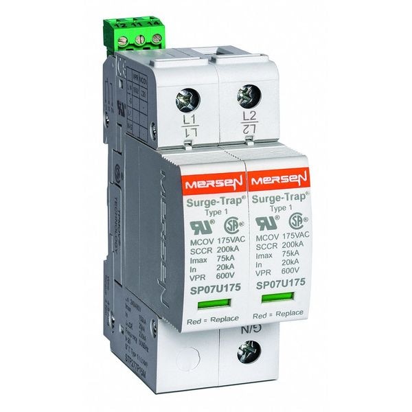 Mersen Surge Protection Device, 1 Phase, 120/240V AC, 2 Poles, 3 Wires - STP240S07M