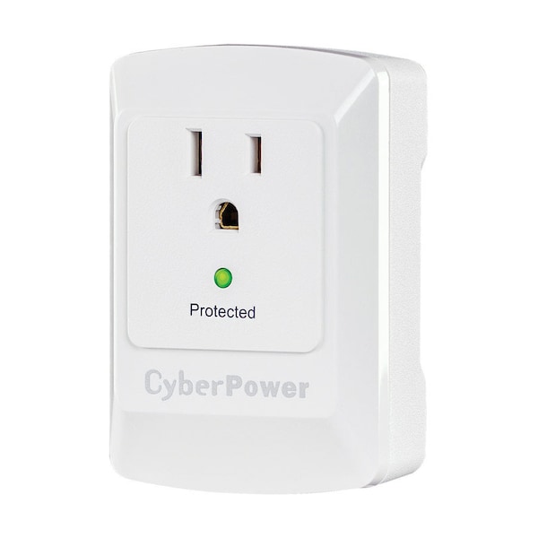 Cyberpower CyberPower Essential 0 ft. L 1 outlets Wall Tap White 900 J - B100WRC1