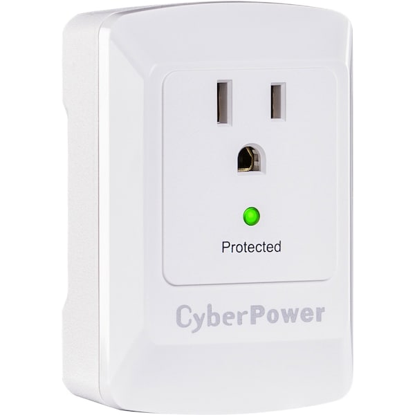 Cyberpower CyberPower Essential 0 ft. L 1 outlets Wall Tap White 900 J - B100WRC1