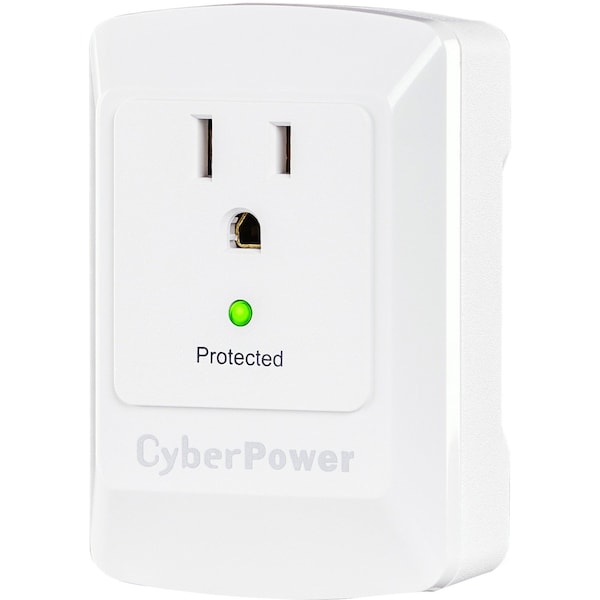 Cyberpower CyberPower Essential 0 ft. L 1 outlets Wall Tap White 900 J - B100WRC1