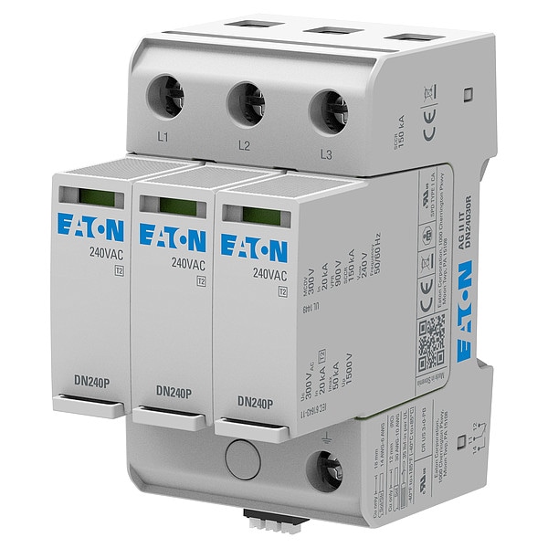 Eaton Surge Protection Device, 3 Phase, 240V, 3 Poles, 3 Wires - AGDN24030R