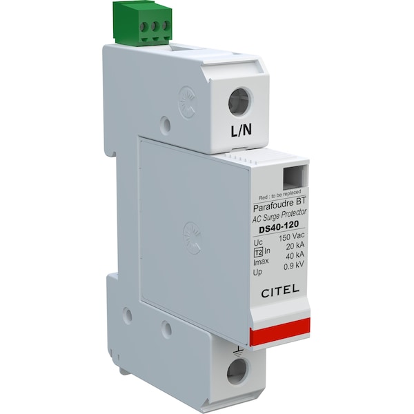 Citel Surge Protection Device, 1 Phase, 120V, 2 Wires - DS41S-120