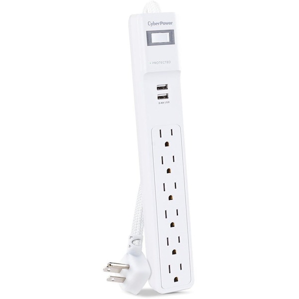Cyberpower 6-OUT RJ11 EMI/RFI, WHITE - P606URC2