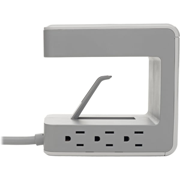 Tripp Lite Surge Protector, Desk Clamp, 2-7/10"Wx5-3/10"Dx5-1/5"H, LGY - TRPTLP648USBC