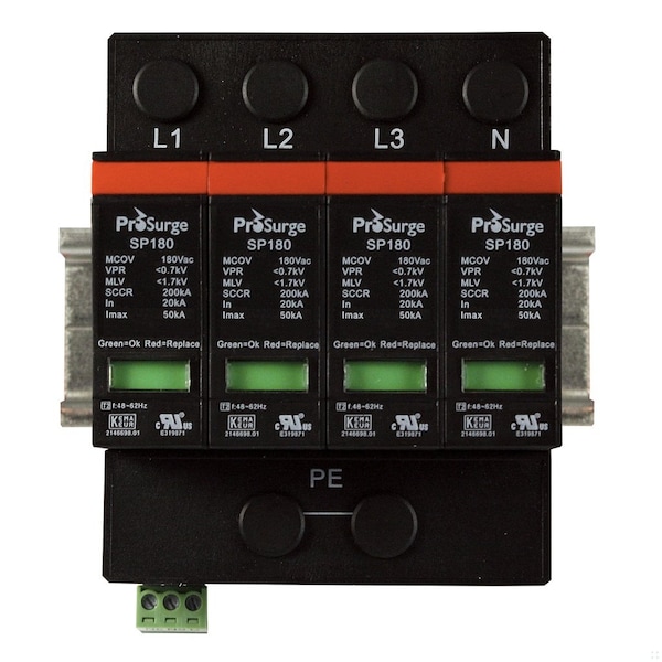 Automation Systems Interconnect Surge Protection Device, 120/208V, 4 Poles - ASISP180-4P