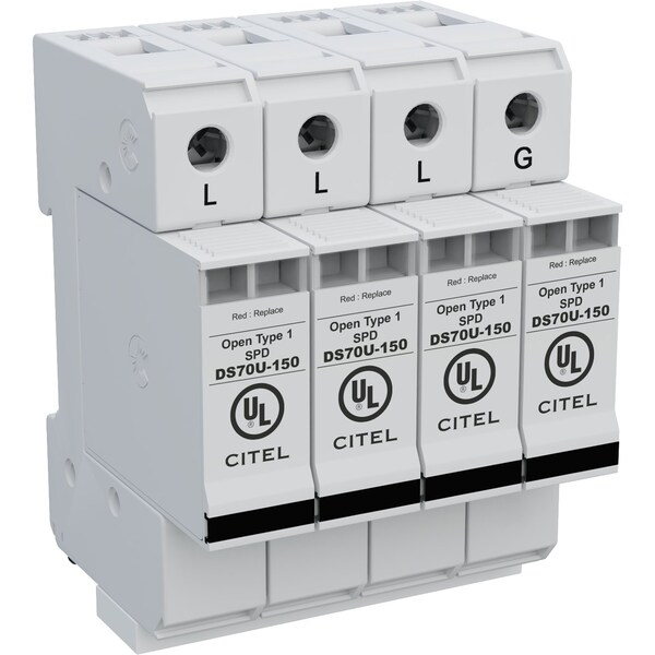 Citel Surge Protection Device, 3 Phase, 240V, 3 Wires - DS74US-240D