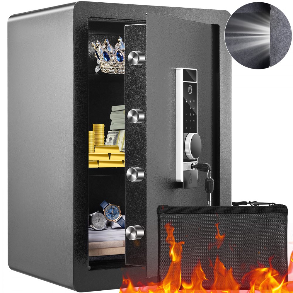VEVOR Safe 2.2 Cubic Feet Home Safe Steel for Cash Gold 15.75x13x23.6 inch - LSBXXHSLSLF22HXMIV0