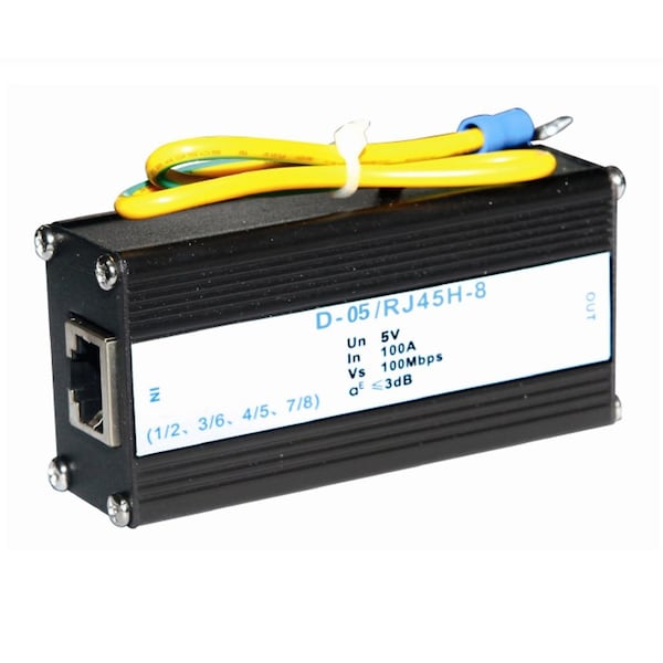 Automation Systems Interconnect 5 V Cat5 Surge Protector, Rj45 Surge Protector, Network Surge Protector Rj45, 5Vdc Nominal Voltage - ASID-05-RJ45H-8