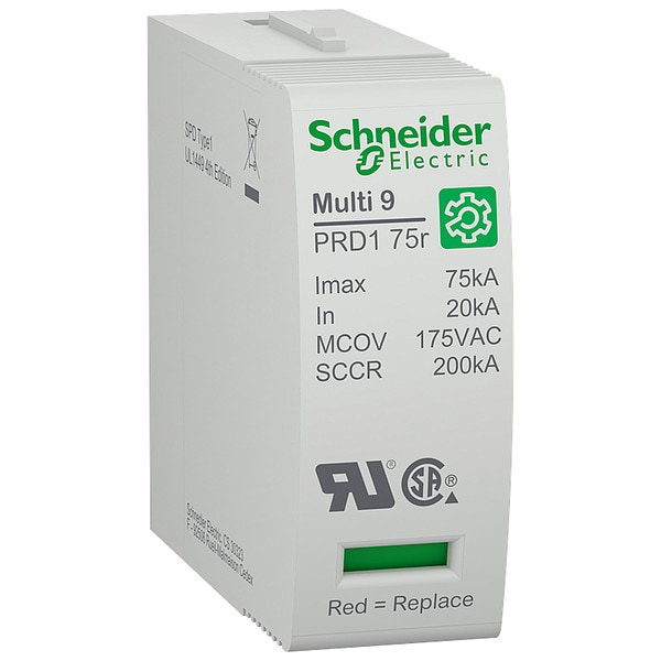 Schneider Electric Surge Arrester, 120V AC, 1 Poles - M9LC175