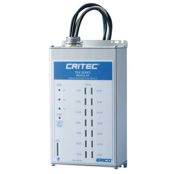 Nvent Erico Surge Protection Device, 3 Phase, 120/208V, 4 Poles, 4 Wires + Ground - TDX200S120/208
