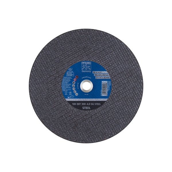 Rueda de corte portátil Pferd de 12 "x 1/8", 20mm de altura - Acero SG - Tipo 1 - 64010